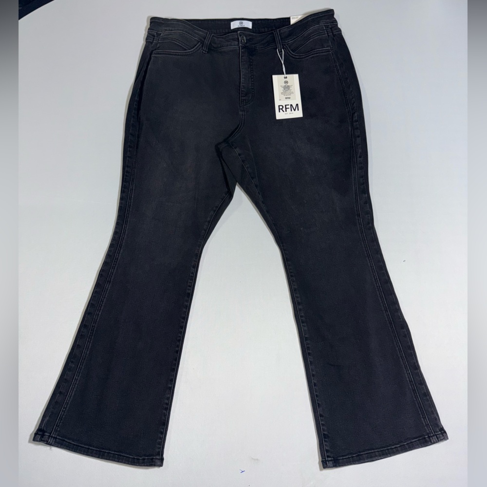 Women’s RFM Mia Bootcut Tummy Control Dark Wash Jeans, Size 24